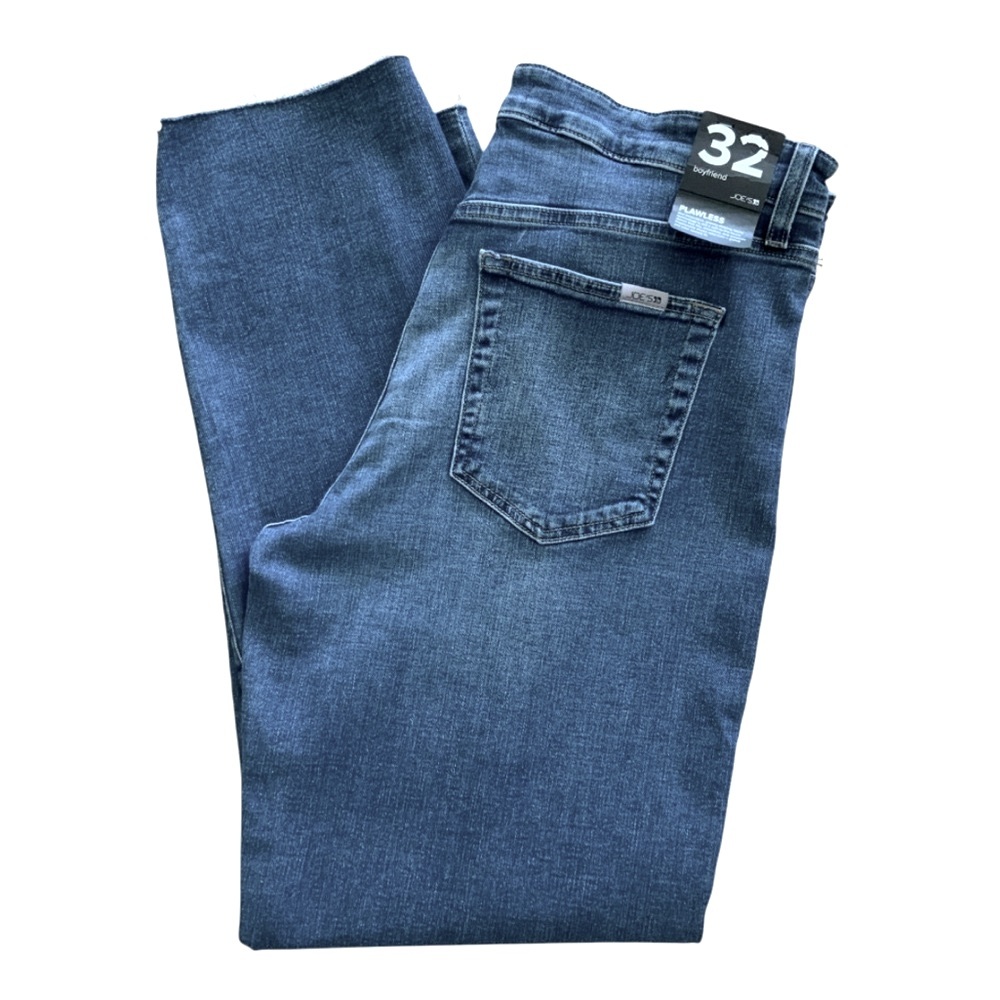 Joe’s Jeans Boyfriend Flawless Raw Hem Medium Wash Women’s Size 32 NWT - Picture 9 of 15